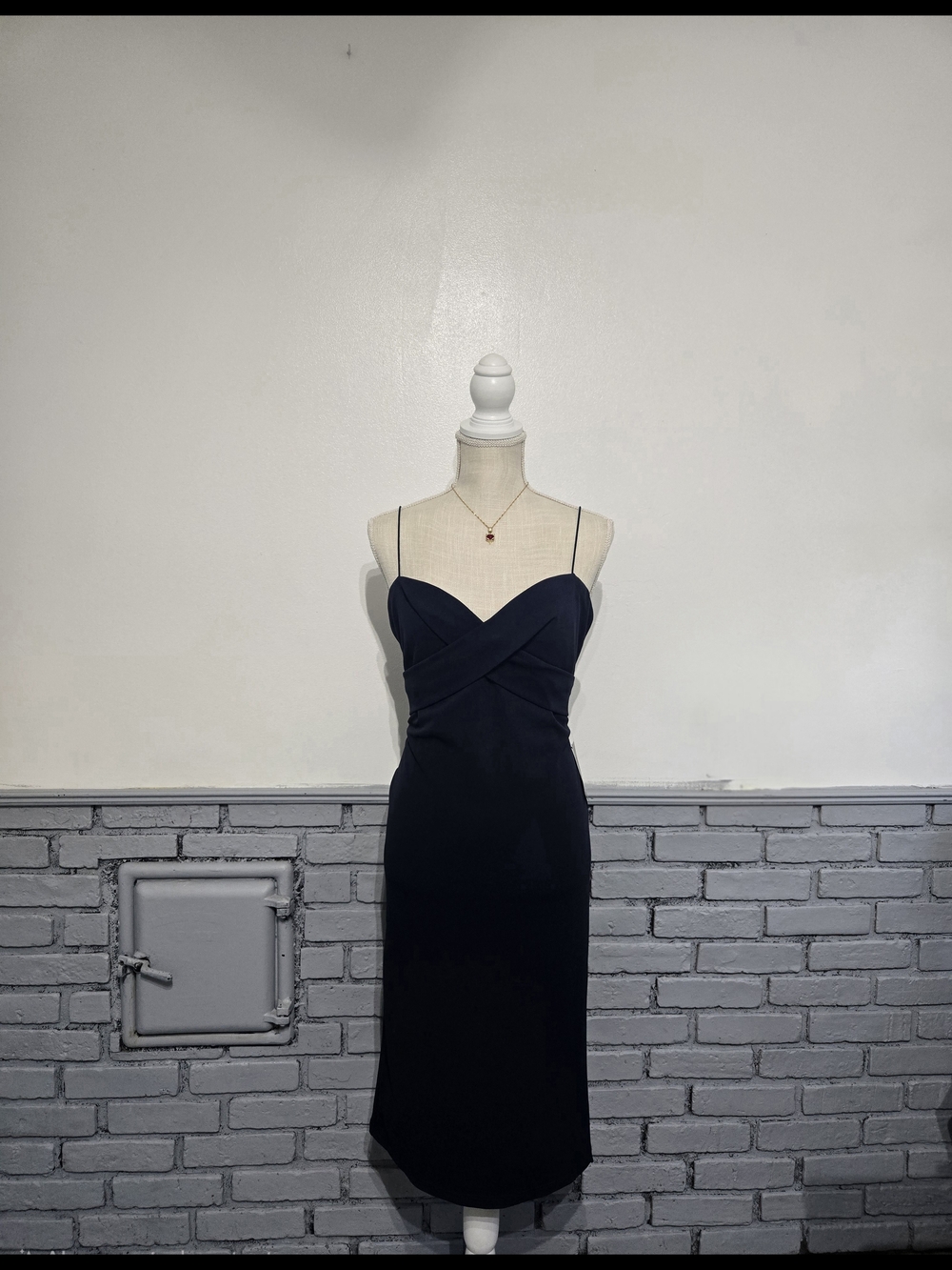 Love By Design Navy Spaghetti-Strap Midi Dress